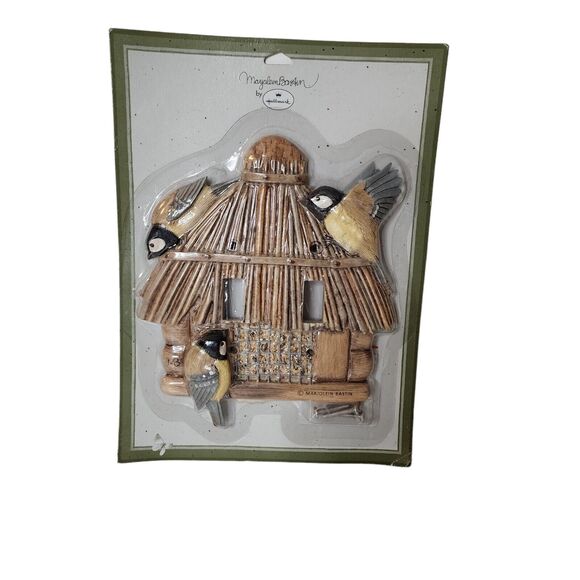 Marjolein Bastin 3D Double Light Switch Cover Tiki Hut Bird Feeder Hallmark New - Picture 2 of 7